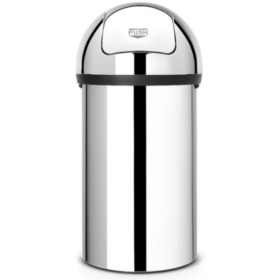 Brabantia 60L Push Bin &ndash; Brilliant Steel